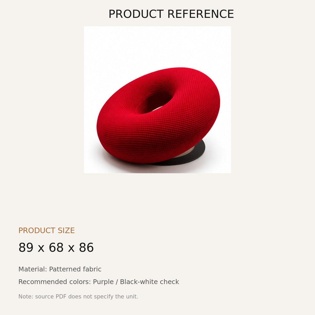 Round-Ear Sculptural Accent Chair - source dimensions and specification reference