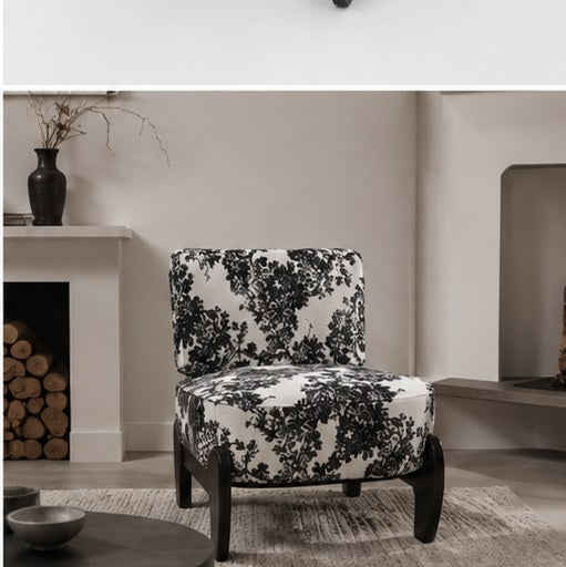 Rounded Upholstered Accent Chair - interior setting
