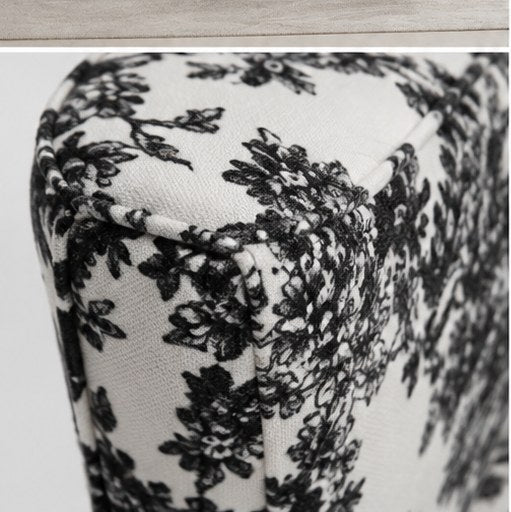 Rounded Upholstered Accent Chair - upholstery detail