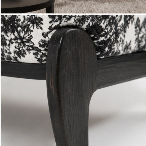 Rounded Upholstered Accent Chair - construction detail
