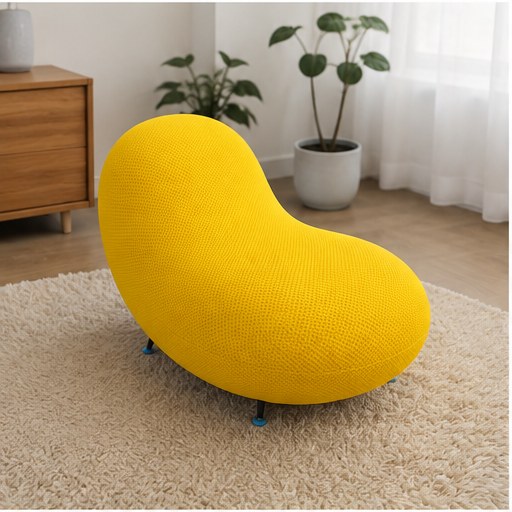 Peanut Sculptural Lounge Chair in a realistic lifestyle setting
