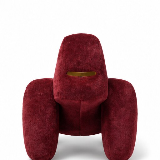 Sculptural Foam Lounge Chair - front three-quarter product view