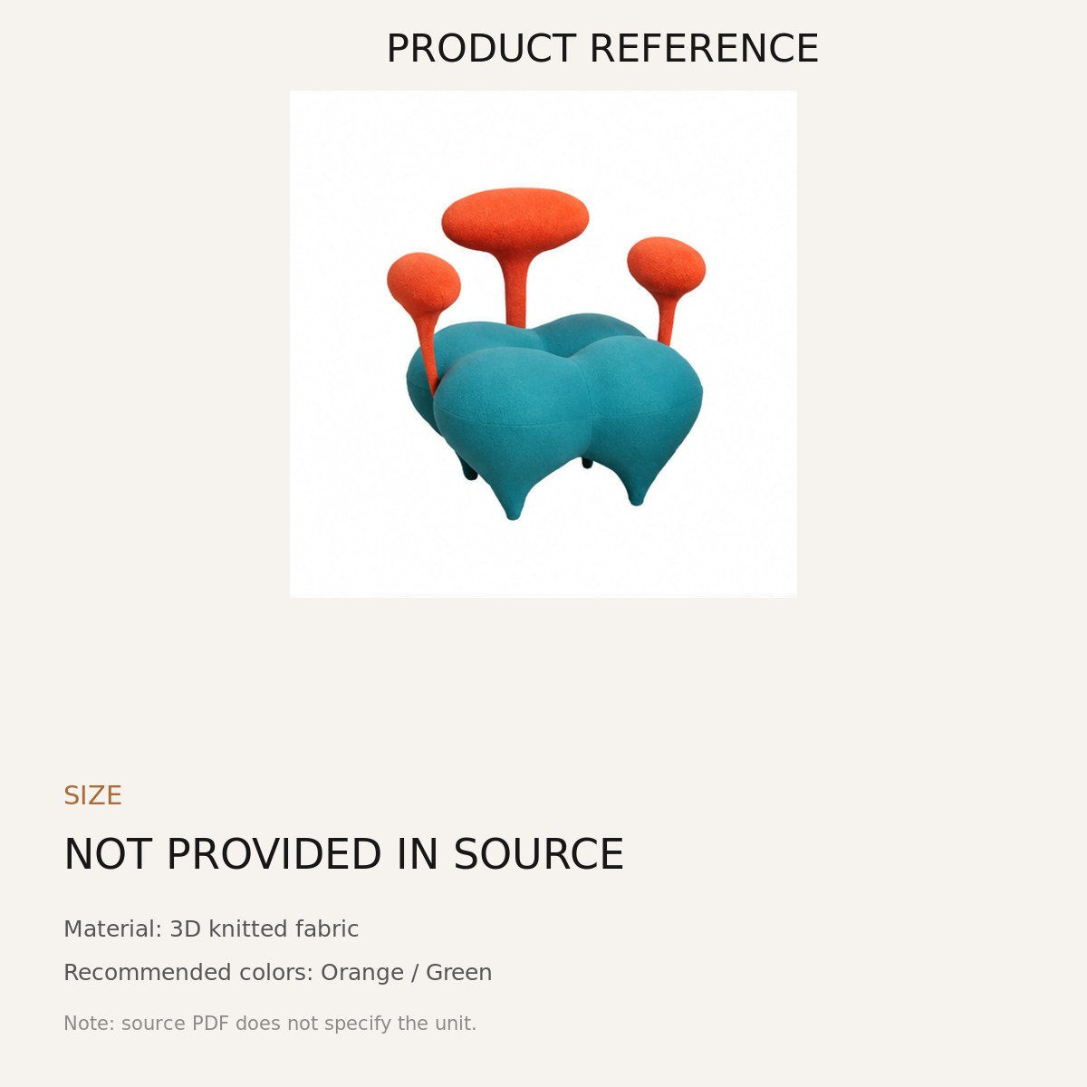 Magic Balloon Sculptural Lounge Chair - source dimensions and specification reference