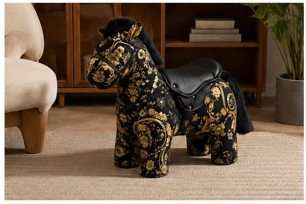 Printed Novelty Accent Chair in a realistic lifestyle setting